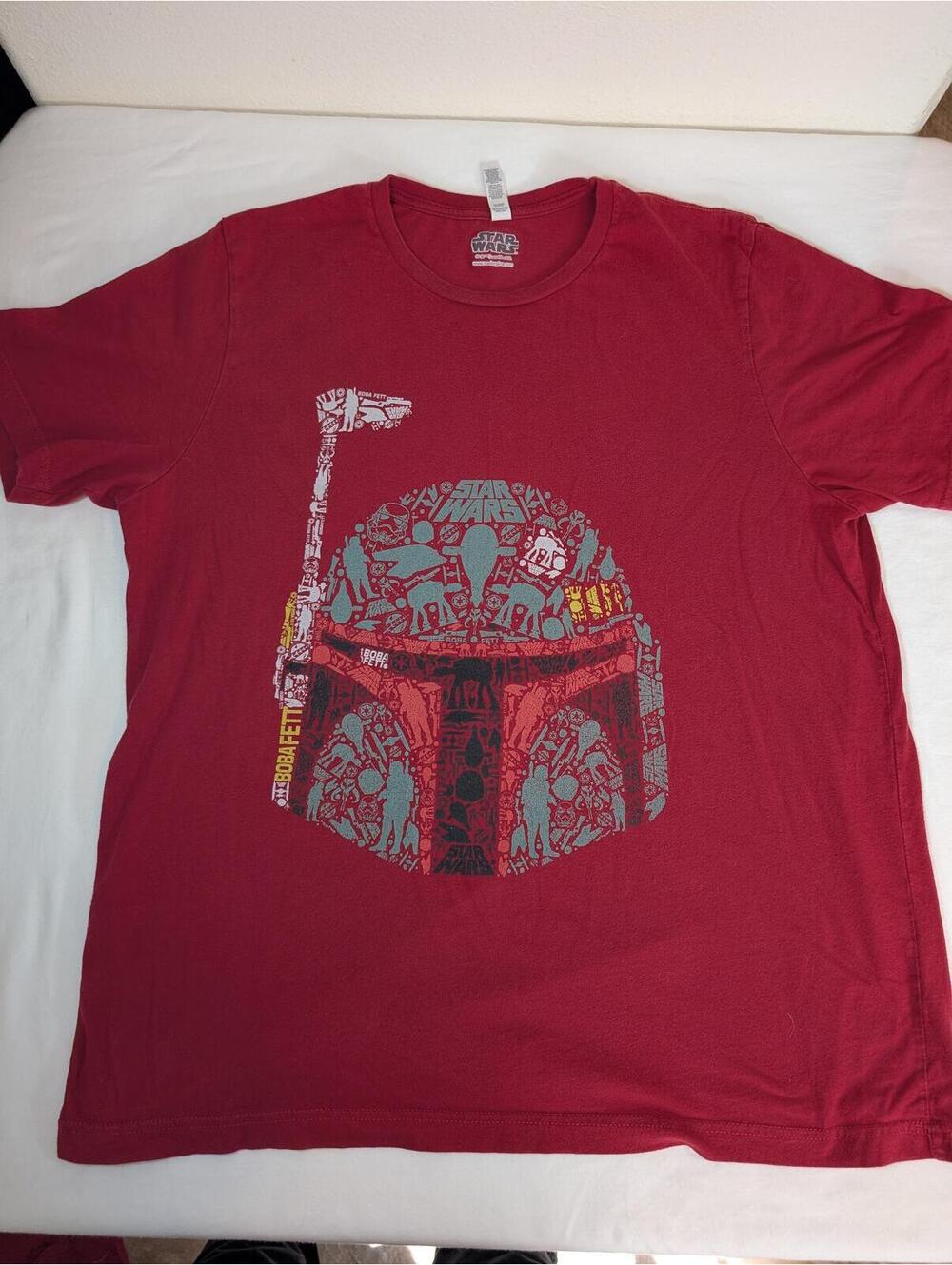 Star Wars Boba Fett Graphic T-Shirt Bella+Canvas Men’s XL Red